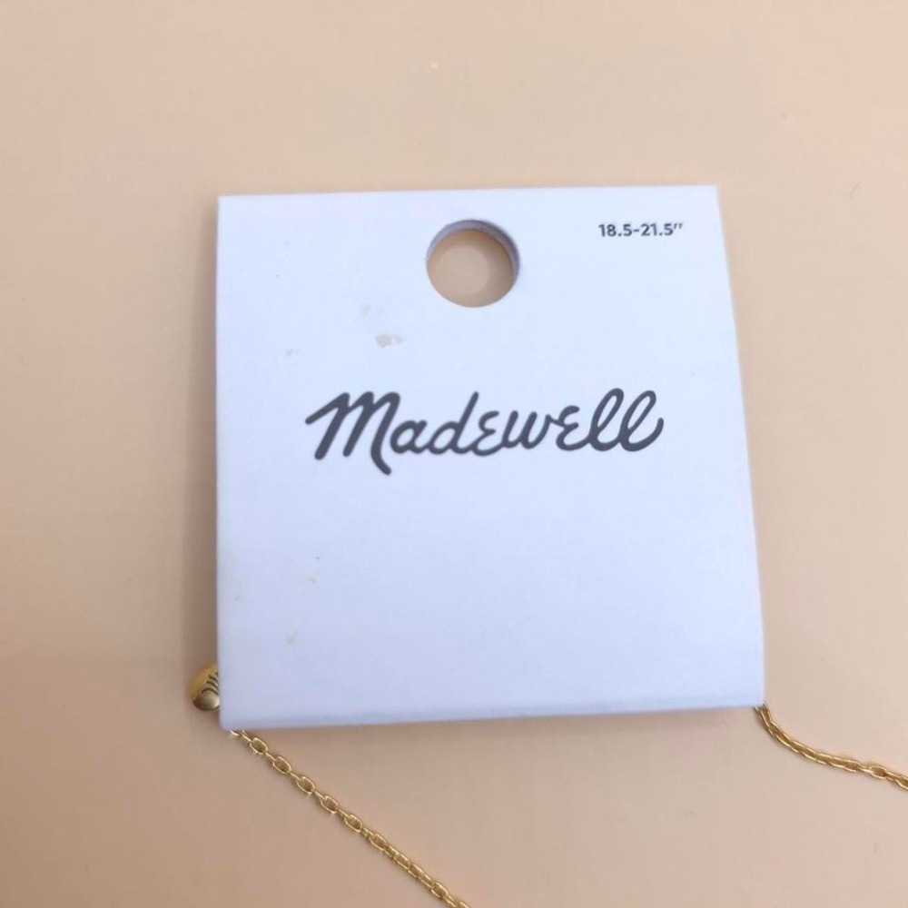 Madewell Gold necklace with blue and white charms - Picture 6 of 6